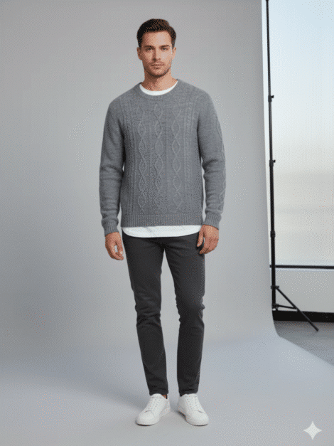 Man Grey Sweat Shirt